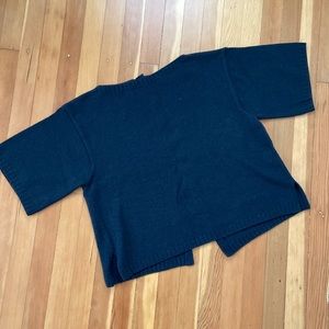YMC (You Must Create) dark blue, short-sleeved sweater, size S